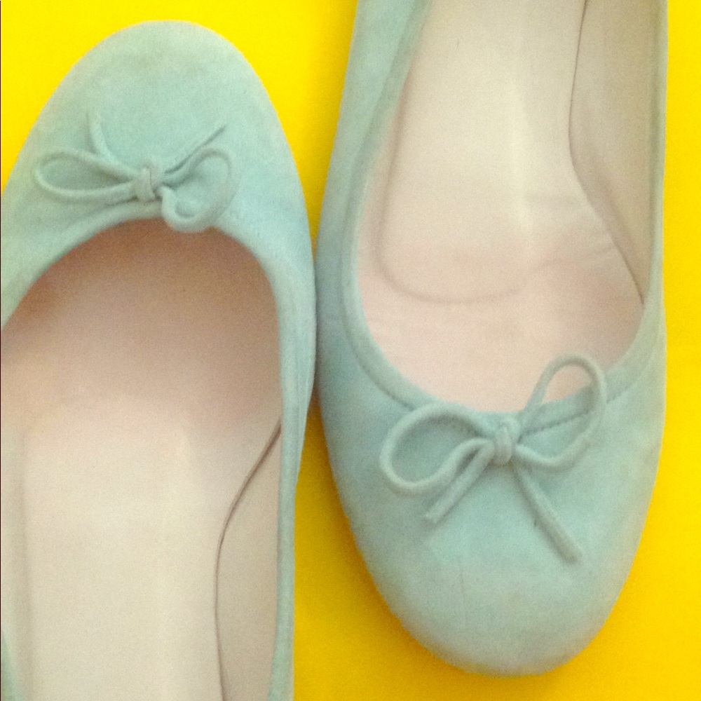 Delman blue flats ,all leather ,perfect condition